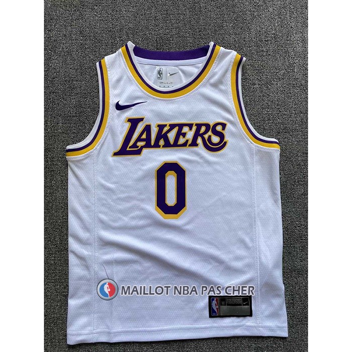 Maillot Enfant Los Angeles Lakers Russell Westbrook NO 0 Association 2022-23 Blanc